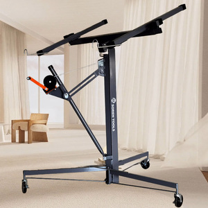 Sollevatore Portatile per Cartongesso, Sollevatore a Rullo per Pannelli, Attrezzi da Costruzione - Carico Massimo 68KG - Sollevatore per Cartongesso 3,35M in GRIGIO - Product Image 4