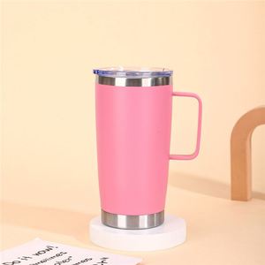 Gobelet isotherme en acier inoxydable de 20 oz avec poignée et couvercle coulissant, cadeau promotionnel, tasse à eau personnalisable avec impression ASM26 - Product Image 2