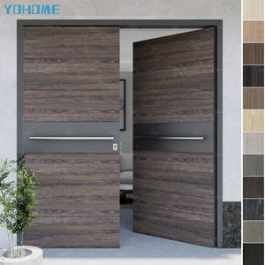 Puertas de entrada dobles modernas de Australia, <span class=keywords><strong>puerta</strong></span> de madera de <span class=keywords><strong>doble</strong></span> <span class=keywords><strong>hoja</strong></span> <span class=keywords><strong>Exterior</strong></span>, diseño de <span class=keywords><strong>puerta</strong></span> principal <span class=keywords><strong>doble</strong></span> de madera maciza para Villa - Product Image 4