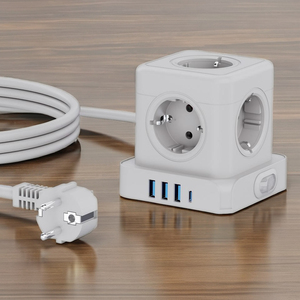 ปลั๊กไฟแบบแบนทันสมัย 5 ช่องเสียบ พร้อมพอร์ต USB 3 ช่อง และพอร์ต Type C 1 ช่อง รองรับกระแสไฟ 16A ปลั๊กพ่วงอัจฉริยะ 1 ระดับ แบบทาวเวอร์ ได้รับมาตรฐาน KC CE Rohs - Product Image 2