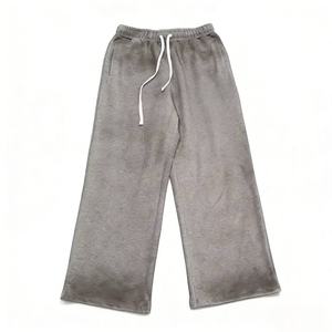 Fabricantes de Calças de Moletom TOP, Calças Personalizadas em French Terry com Impressão Gráfica, Técnicas de Lavagem Ácida e Bordado, Calças Casuais - Product Image 1