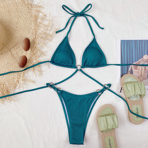 Costume da bagno Sexy delle donne del vestito dal Bikini di un pezzo di colore solido della fasciatura del corpo Sexy della ragazza calda di alta qualità - Product Image 2
