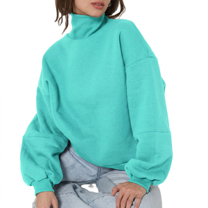 Pull à manches longues confortable pour femme, style décontracté, col montant, sweat-shirt de luxe, tissu de qualité supérieure - Product Image 3
