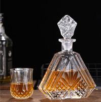 Venta al por mayor Crystal Whisky Decanter Set con caja de regalo Embalaje personalizable para obsequios
