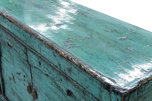 Armoire de Rangement Antique en Bois Massif Peint Long <span class=keywords><strong>Buffet</strong></span> - Product Image 5