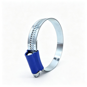 Abrazadera de Manguera Tipo Británico con Cabeza Azul, de Acero al Carbono Galvanizado, para Tuberías - Product Image 3