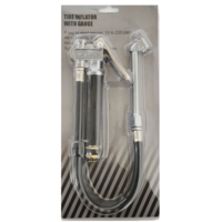 Air Tire Tyre Inflator High Accurate Pressure Gauge With Dual-Head Tire Chuck 120PSI 1/4" Air Inlet