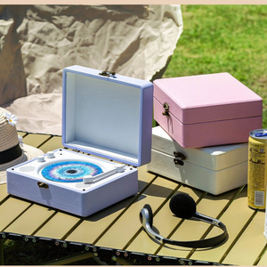 Mvlody Boombox rétro portable <span class=keywords><strong>Lecteur</strong></span> <span class=keywords><strong>CD</strong></span> MP3 Stéréo pour haut-parleurs Télécommande Matériel en cuir Certifié ROHS Vente en gros - Product Image 5