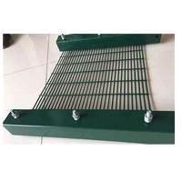 Clôture de sécurité antivol 358 en treillis métallique noir galvanisé et recouvert de PVC, anti-escalade, soudé, pour hôpital, diamètre de fil 4,0 mm