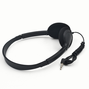 3,5mm negro uno con cable enchufe de auriculares barato/diadema auriculares y aerolíneas auriculares - Product Image 3