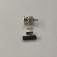 Connecteur BNC coaxial RF mâle à sertir 75 ohms pour câble Flex-3