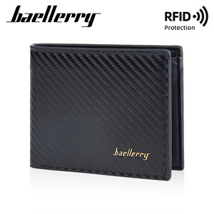 Baellerry Men's Short <b>Wallet</b> Black <b>RFID</b> Protection Zipper Pocket Everyday Use - Product Image 3
