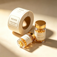 Étiquettes personnalisées de luxe en feuille d'or imperméables pour compléments alimentaires, autocollants haute définition pour bouteilles de vitamines pour l'emballage de produits de santé