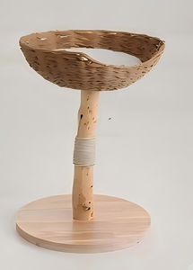 オーディックスタイルミニマリスト木製猫登山フレーム草織り猫の木シサル付きカートンパック - Product Image 6