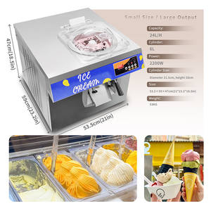 Máquina de Helados Vertical Automática XEOLEO Comercial de 6L para Frutas Frescas, Congelador de Helados Duros, Producción de 24L/H, Conservación Nocturna - Product Image 2