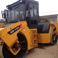 Machine manuelle de compacteur de rouleau de double tambour de 14 tonnes d'équipement de construction de routes