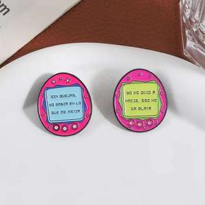 Pin <span class=keywords><strong>de</strong></span> Aleación <span class=keywords><strong>de</strong></span> Zinc con Diseño <span class=keywords><strong>de</strong></span> Tamagotchi y Fruta, con Citas en Español, Joyería <span class=keywords><strong>de</strong></span> Regalo al por Mayor - Product Image 3
