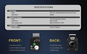 Amplificateur de casque portable mini métal 1 canal XLR STABCL S1 pour home cinéma et chant en direct - Product Image 6
