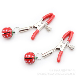 สินค้าสำหรับผู้ใหญ่, ของเล่นทางเพศสำหรับผู้หญิง, ที่หนีบหัวนมรูปทรงสตรอว์เบอร์รี, ของเล่นทางเลือก, ที่หนีบหัวนมโลหะสำหรับผู้หญิง, อุปกรณ์ทรมานแบบ SM - Product Image 3