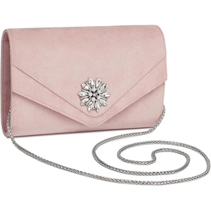 Pochette de soirée pour femme, sac à main de mariage avec chaîne amovible, option épaule et bandoulière - Product Image 1