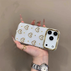 Nueva Funda para Teléfono Móvil con Lazo Brillante, Estrellas y Flores de Resina Transparentes, para iPhone 17 Air 16 15 14 13 Pro Max, Carcasa Trasera Dorada DIY - Product Image 5