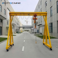 Grue portique mobile sans rail à structure stable de 1, 3 et 5 tonnes avec palan