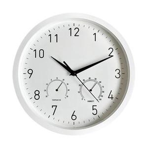Reloj de pared con termómetro e higrómetro, 31 cm, ideal para controlar la temperatura y la humedad en interiores. - Product Image 1