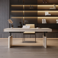 Bureau de travail ergonomique écologique, bureau réglable en hauteur, design minimaliste, bureaux de travail en bois massif