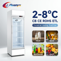 Réfrigérateur commercial vertical à porte vitrée pour boissons, équipement de réfrigération pour la présentation de boissons en magasin