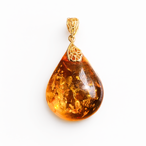 Colgante de Ámbar Amarillo en Plata 925 con Baño de Rodio - Un Símbolo de Vitalidad y Elegancia Atemporal - Product Image 2