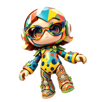 Figurine articulée personnalisée OEM, personnage de dessin animé arc-en-ciel, avec emballage personnalisé, usine d'origine chinoise, service personnalisé