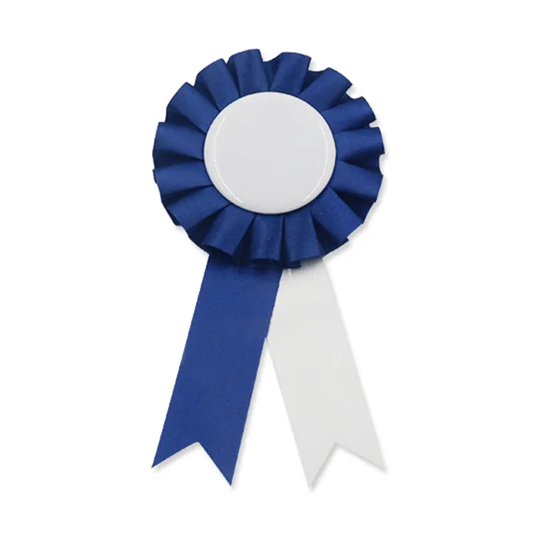 Fabriek Handgemaakte 100% Polyester Blank Award Lint Rozet Voor Viering