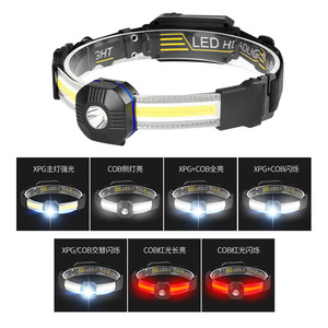 Linterna frontal LED COB recargable de 2000 mAh con diadema ajustable para pesca y uso en exteriores - Product Image 2