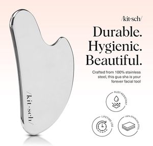 Outil de sculpture faciale et de remodelage de la mâchoire en acier inoxydable avec drainage lymphatique, réducteur de double menton, argenté - Product Image 2