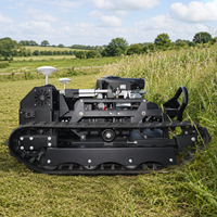 Tondeuse à gazon tout-terrain agricole, mini-tondeuse robotisée à moteur essence avec roues en caoutchouc pour jardin