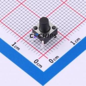 BX-TS-26-6675CJ Tactile Switch Through hole-4P,6x6mm Switch Single Pole Single Throw Round Button 2.6N Through Hole - Product Image 1