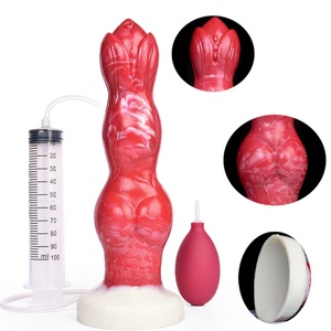 NNSX <b>Large</b> Fantasy Dog Knot Ejaculation Dildo With Suction <b>Cup</b> Anal Beads Massage Squirting Penis Spray Liquid Sex Toy Shop - Product Image 1