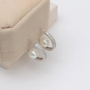 Han DIY S925 Silver Earpin 6-10 Removable Inlaid <b>Pearl</b> <b>Earring</b> Stand with Fancy Earpin Jewelry Accessories 961 Series - Product Image 2