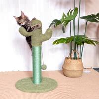 Tempat Garukan Kucing Kaktus dengan Sisal Alami, Pohon Kucing Tahan Lama untuk Kucing Indoor, Pelindung Furnitur Lucu, Bingkai Panjat, Mainan OEM