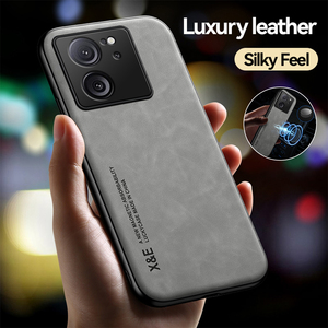 Étui en cuir de luxe pour <span class=keywords><strong>Xiaomi</strong></span> 13T 13T PRO <span class=keywords><strong>13LITE</strong></span>, coque mate, support magnétique pour voiture, protection en silicone, étui de téléphone pour K60 Ultra - Product Image 2