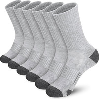 Chaussettes anti-bactériennes respirantes confortables noir blanc gris dernier prix promotionnel chaussettes de sport unisexes en laine mérinos pour l'automne