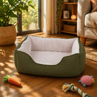 Hochdichtes Orthopädisches Hundebett Luxuriöses Plüsch-Rechteckiges Katzenbett Waschbares Anti-Angst Beruhigungsbett für Ältere Hunde Großhandel