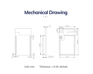 Lora lorawan mô-đun BLE (nrf54l15 + sx1262) combo-me25ls02 mô-đun dài phạm vi 5km RF Thu Phát không dây mô-đun - Product Image 6