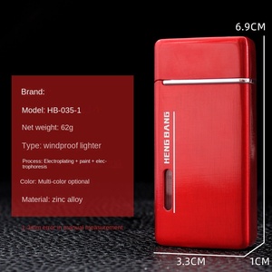 Briquet à gaz visuel coupe-vent gonflable en métal de conception moderne HB035-1 pour des cadeaux d'affaires en gros - Product Image 4