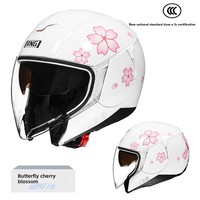 Casque de moto 3/4 personnalisé unisexe style coréen avec certification GB811-2022A et 3C pour la conduite et les trajets quotidiens