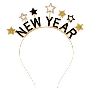 Pafu 2026 Nueva Diadema de Moda con Letras de Diamantes de Imitación, <span class=keywords><strong>Año</strong></span> <span class=keywords><strong>Nuevo</strong></span> Feliz, Accesorio Brillante <span class=keywords><strong>para</strong></span> el Cabello, Fiesta de Navidad - Product Image 2