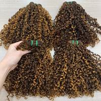 Extensiones de Cabello Humano Brasileño Rizado Pixie Super Double Drawn al por Mayor, 100% Extensiones de Cabello Humano Natural