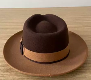 Chapeaux Fedora à large bord en laine NL131 pour femmes et hommes avec <span class=keywords><strong>ceinture</strong></span> réglable à <span class=keywords><strong>boucle</strong></span> |   Chapeau Panama Classique Élégant Protection Solaire - Product Image 4