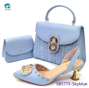 Chaussures élégantes <span class=keywords><strong>de</strong></span> qualité supérieure <span class=keywords><strong>de</strong></span> 2,4 pouces avec sac assorti et pochette - Product Image 4