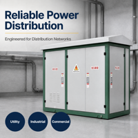 Armoire extérieure fiable pour transformateur électrique immergé dans l'huile, triphasé 480V 60Hz, pour réseau électrique rural
